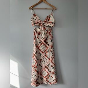 Abercrombie & Fitch The A&F Julia Slip Cutout Maxi Dress Size S